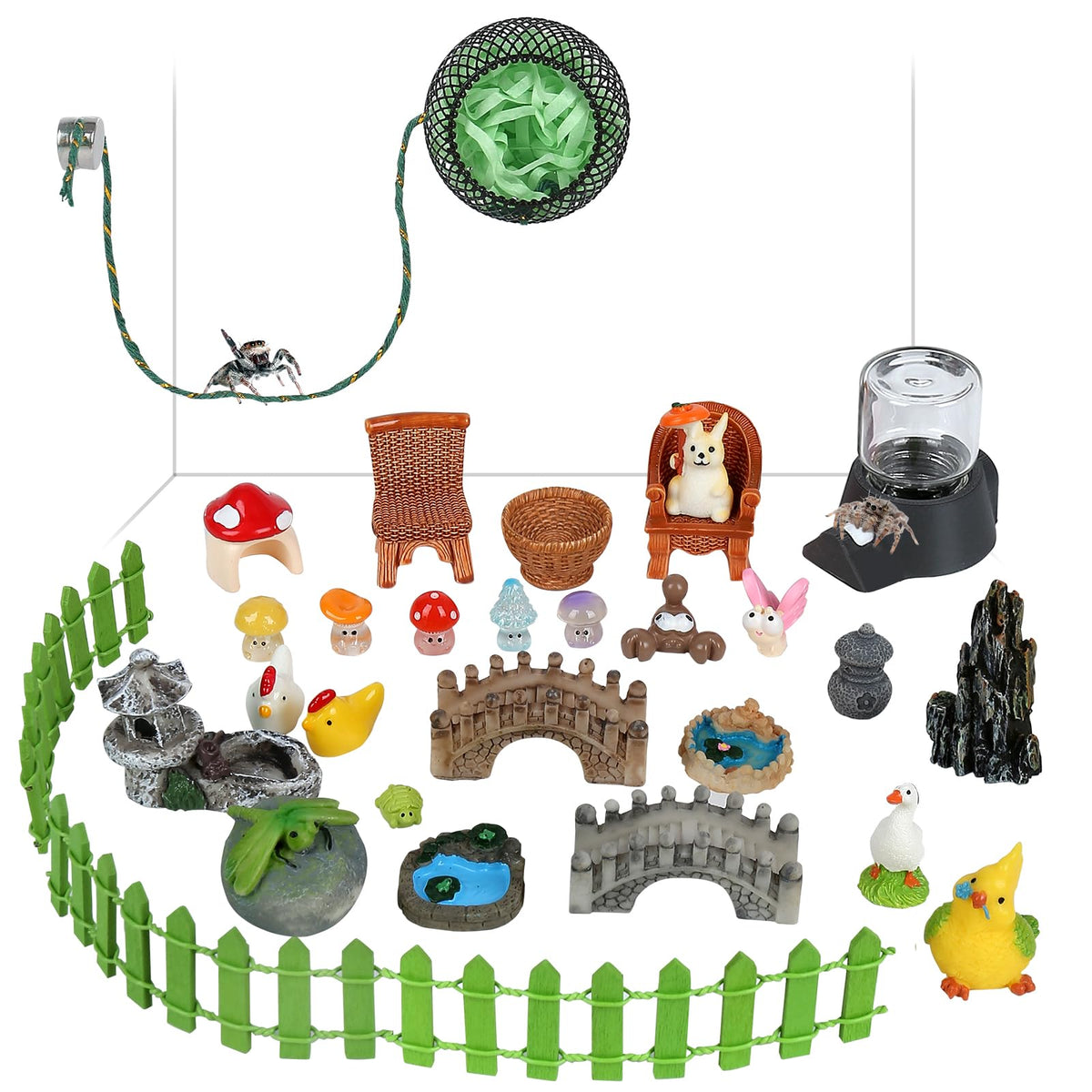 kkaririzhhi jumping spider hide habitat provides secure resting space in the enclosure.