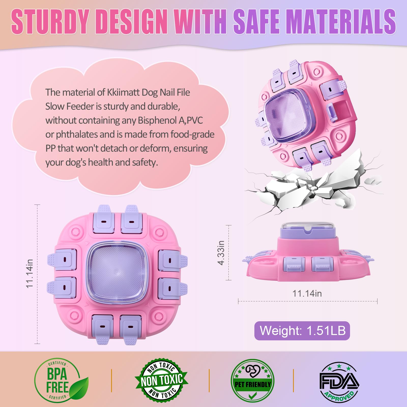 Kkiimatt Dog Nail Grinder 80-Grit Pad Closeup shows gentle filing