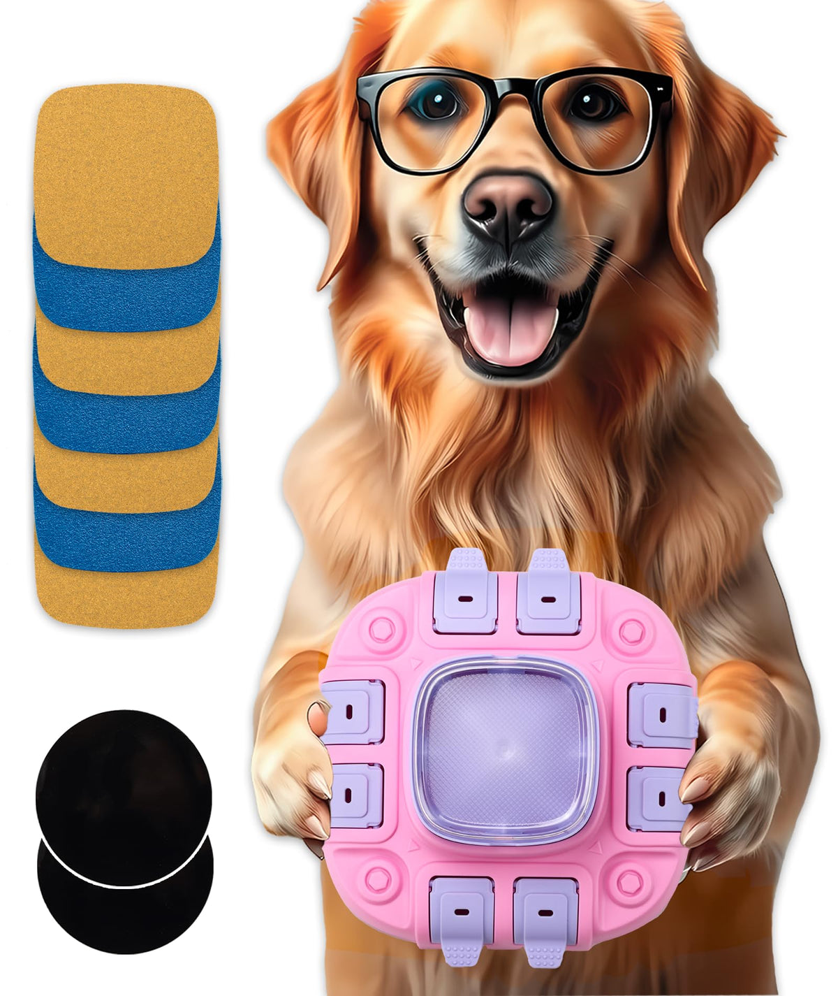 Kkiimatt Dog Puzzle Toy Slow Feeder top view for engaging foraging