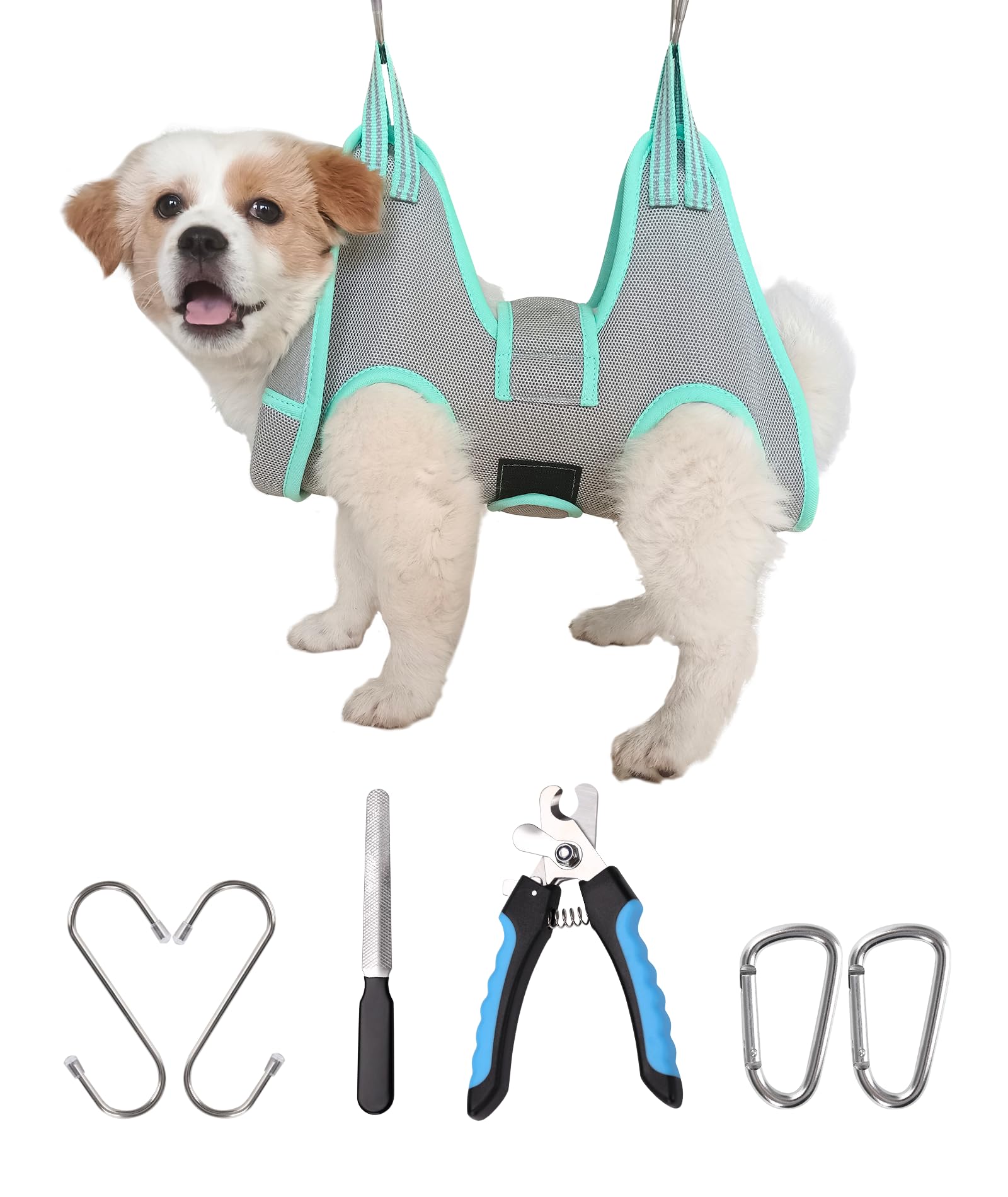 Kkiimatt XS dog grooming hammock neck support keeps dogs steady during grooming.