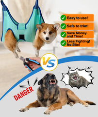 Kkiimatt XS dog grooming hammock side view with thick neck support.