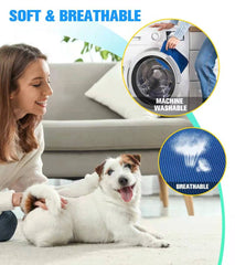 Kkiimatt XS grooming hammock care feature shows easy hand and machine washing
