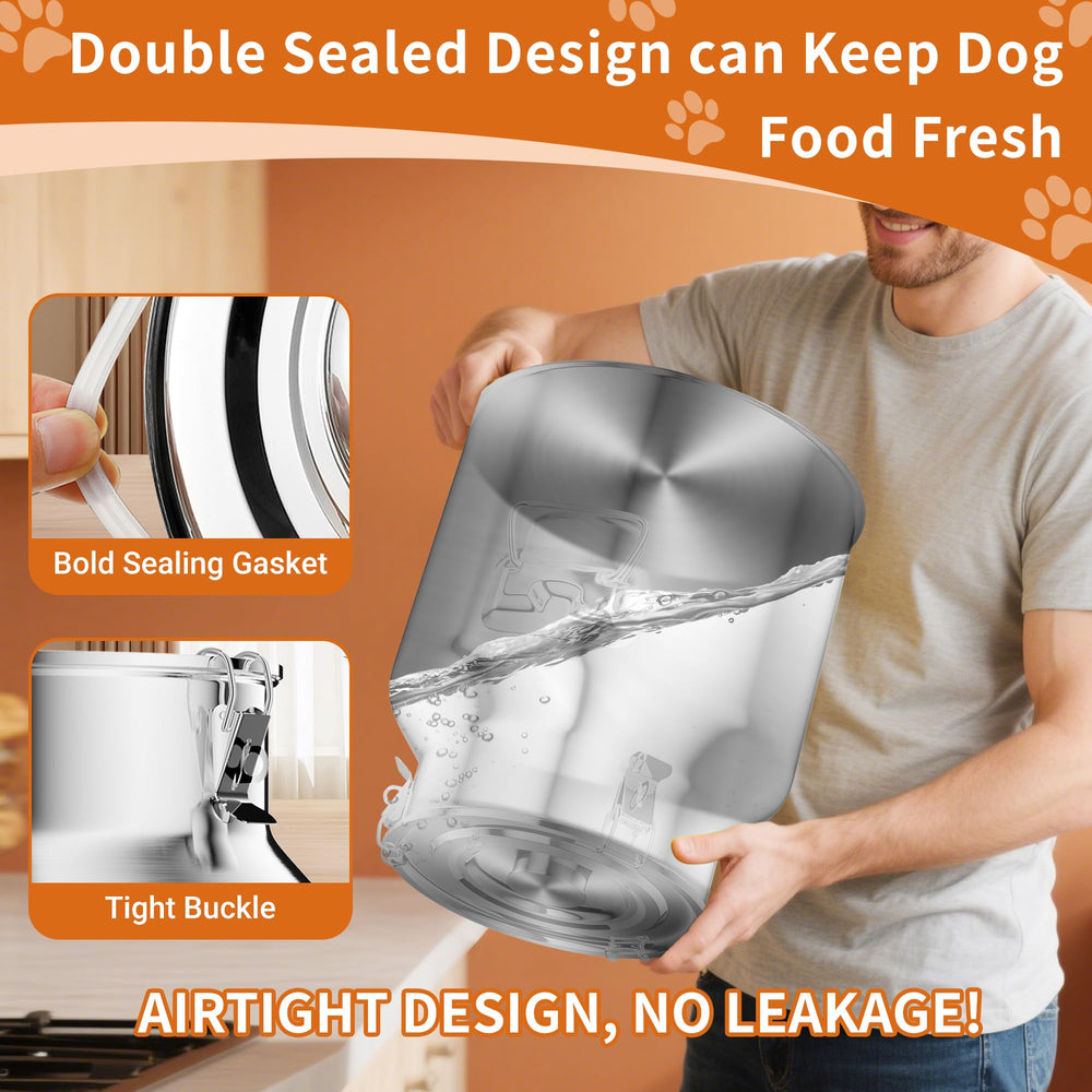 Kluronyo 18lb capacity container neatly holds pet food for tidy homes