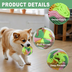 kmirepa Snuffle Ball dirt-hiding-pattern keeps visuals clean during messy play sessions.