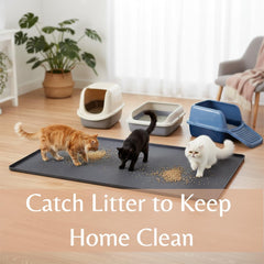 Kmiyivi cat litter mat flat surface easy to clean