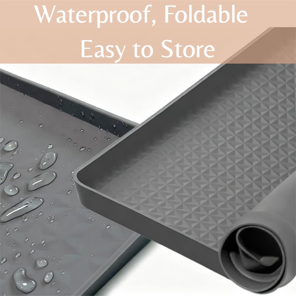 Kmiyivi cat litter mat foldable design for storage