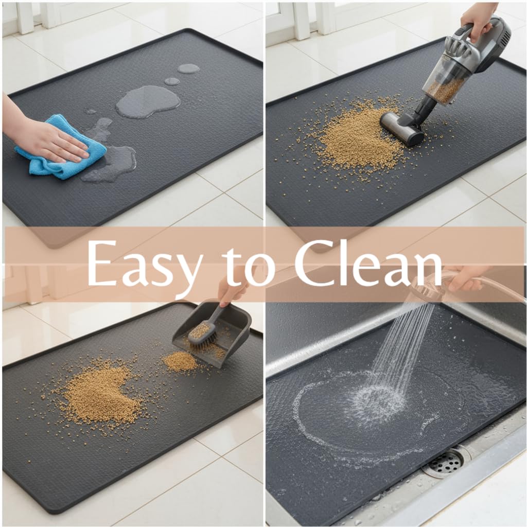 Kmiyivi pet mat under bowls for spills