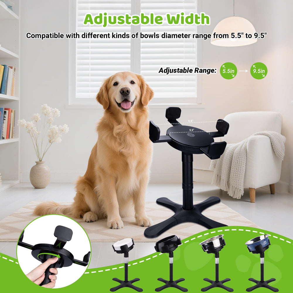 KMXASP elevated dog bowl stand anti-slip base keeps bowls steady during meals