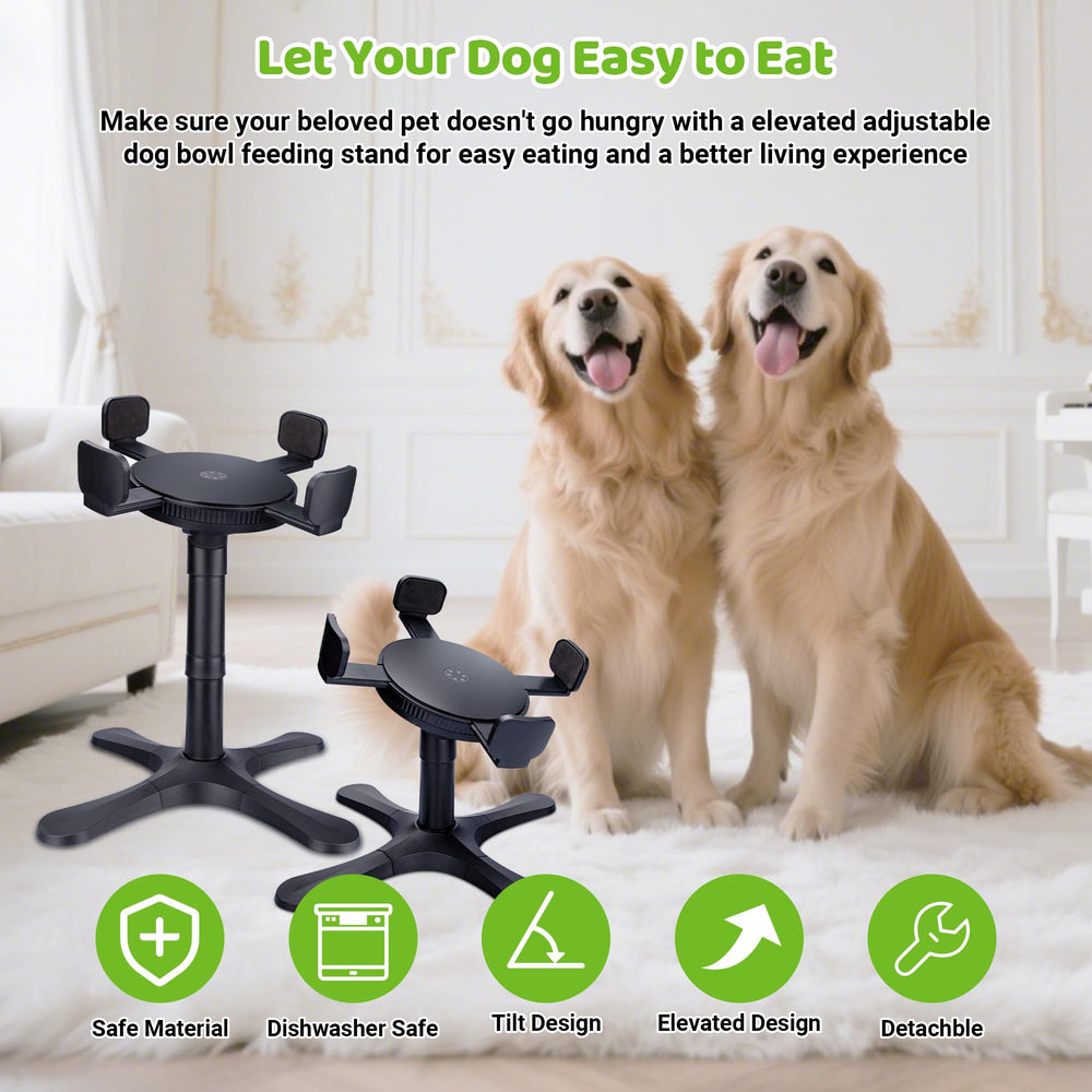 KMXASP elevated dog bowl stand quick-to-assemble design for fast setup