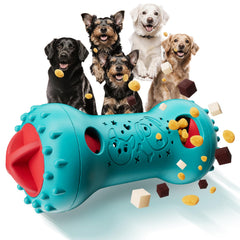 Knitly interactive dog toy with a treat-dispensing roller boosts engagement and mental stimulation.