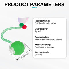 KNMIPJD elastic mesh tail close-up for dynamic tug-and-pounce fun.