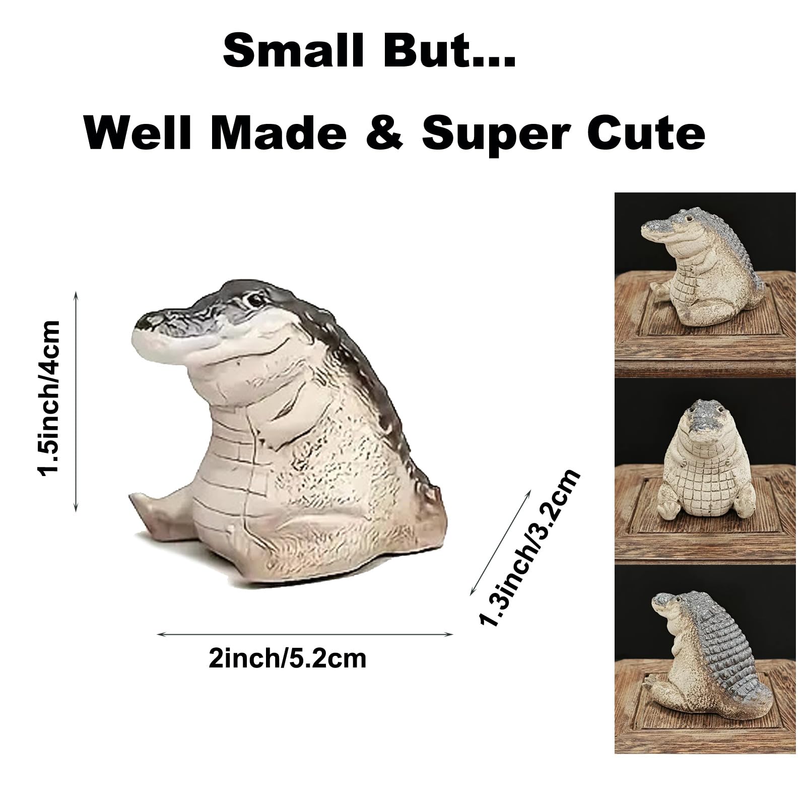 KnocKconK resin crocodile ornament offers durable, eye-catching tank decor.