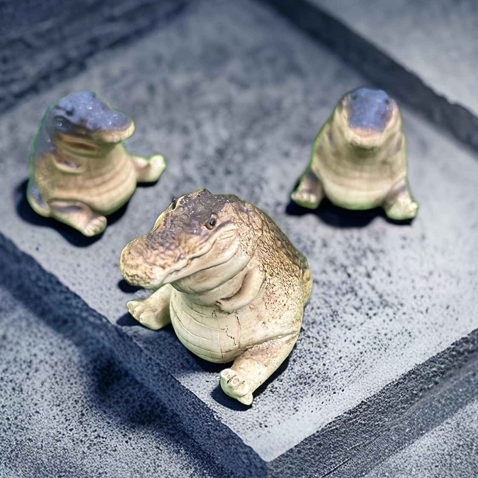 KnocKconK tiny crocodile figure suits small tanks for a whimsical focal point.