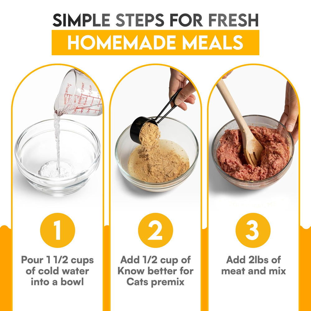 Know Better Pet Food chicken premix with cooked meat offers versatile feeding options