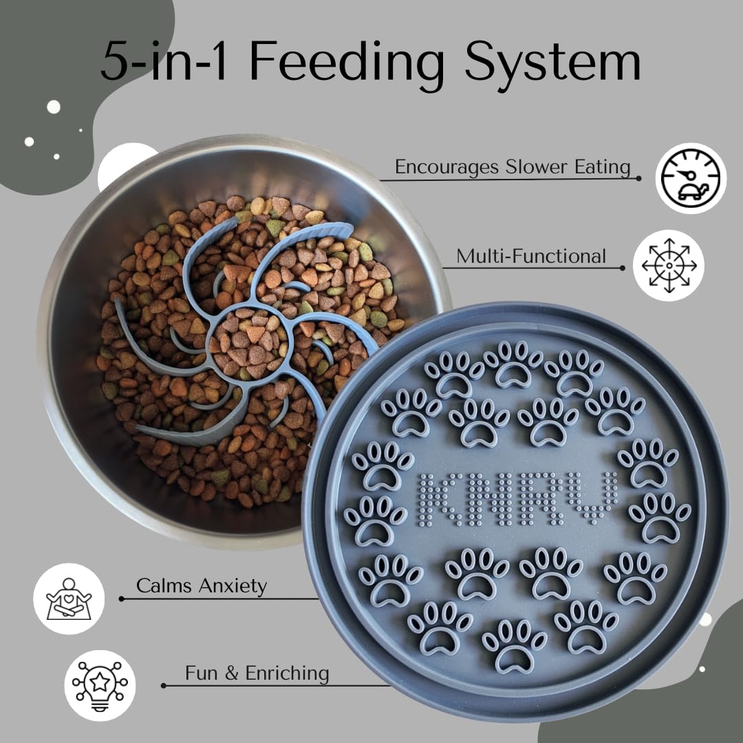 KNRV Commerce silicone slow feeder insert promotes mindful eating during meals