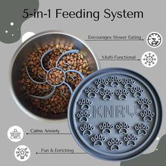 KNRV Commerce silicone slow feeder insert promotes mindful eating during meals