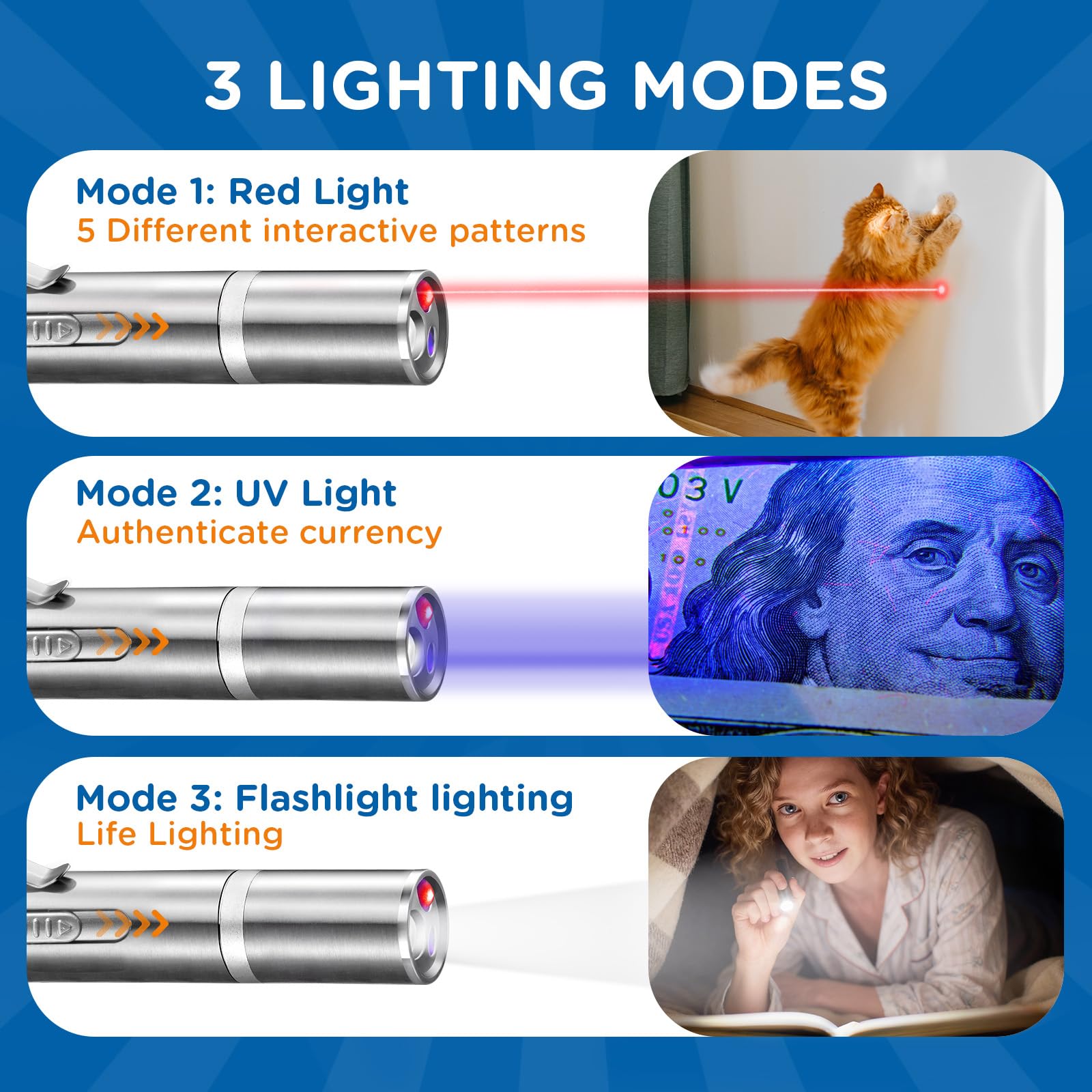 Koackl Cat Pointer Toy purple mode adds multi-color excitement