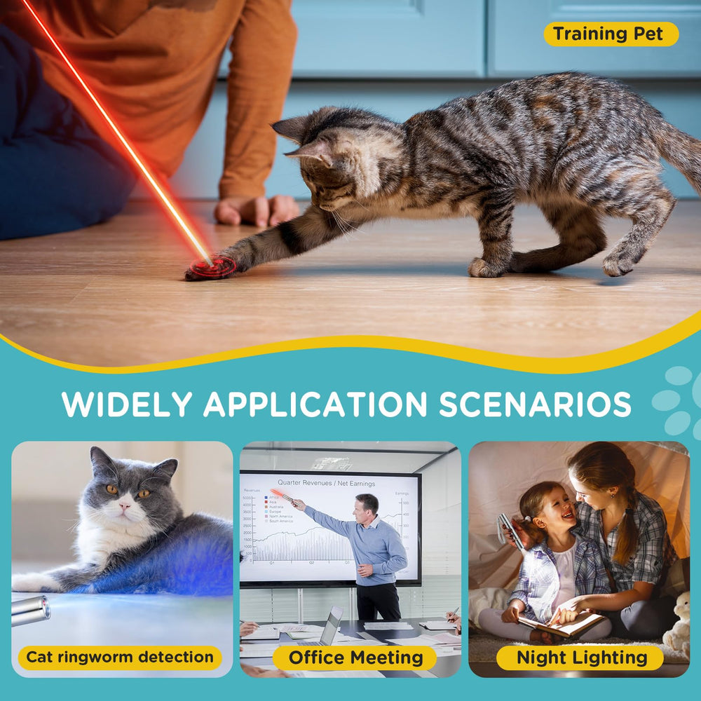 Koackl Cat Toy Pointer glow-in-the-dark lighting during dusk play