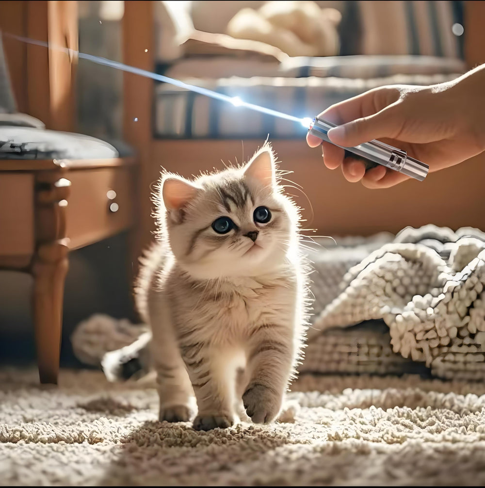 Koackl cat toy pointer USB rechargeable design for mess-free charging