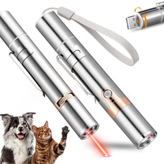 Koackl Cat Toy Pointer USB recharge in use for indoor play