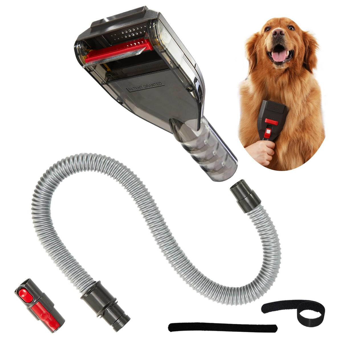 Kodahome grooming tool close-up shows efficient undercoat shedding for pets.