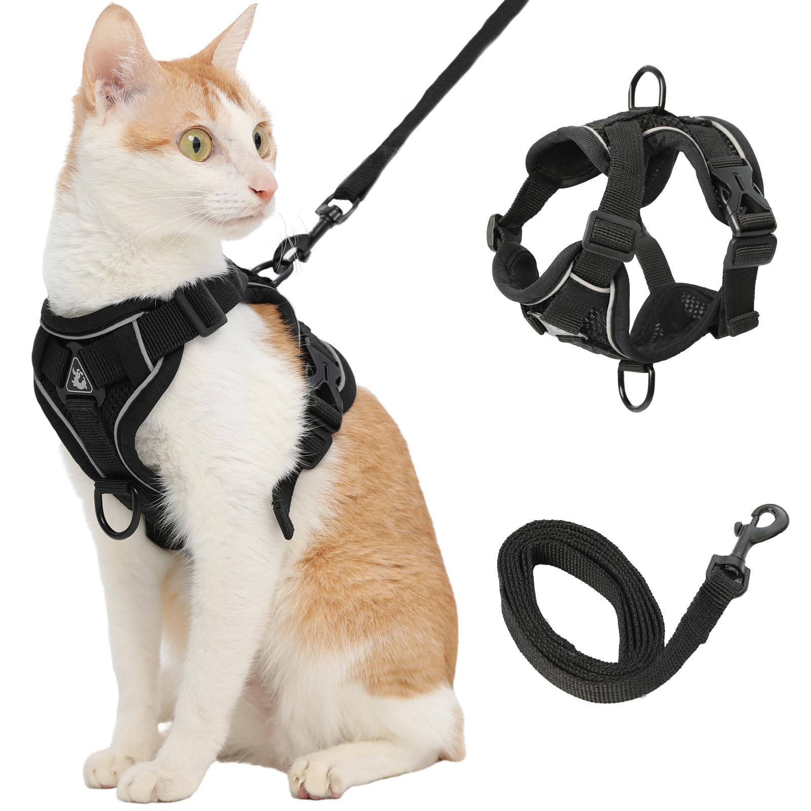 Kodervo cat harness escape-proof vest keeps your cat secure during outdoor adventures.