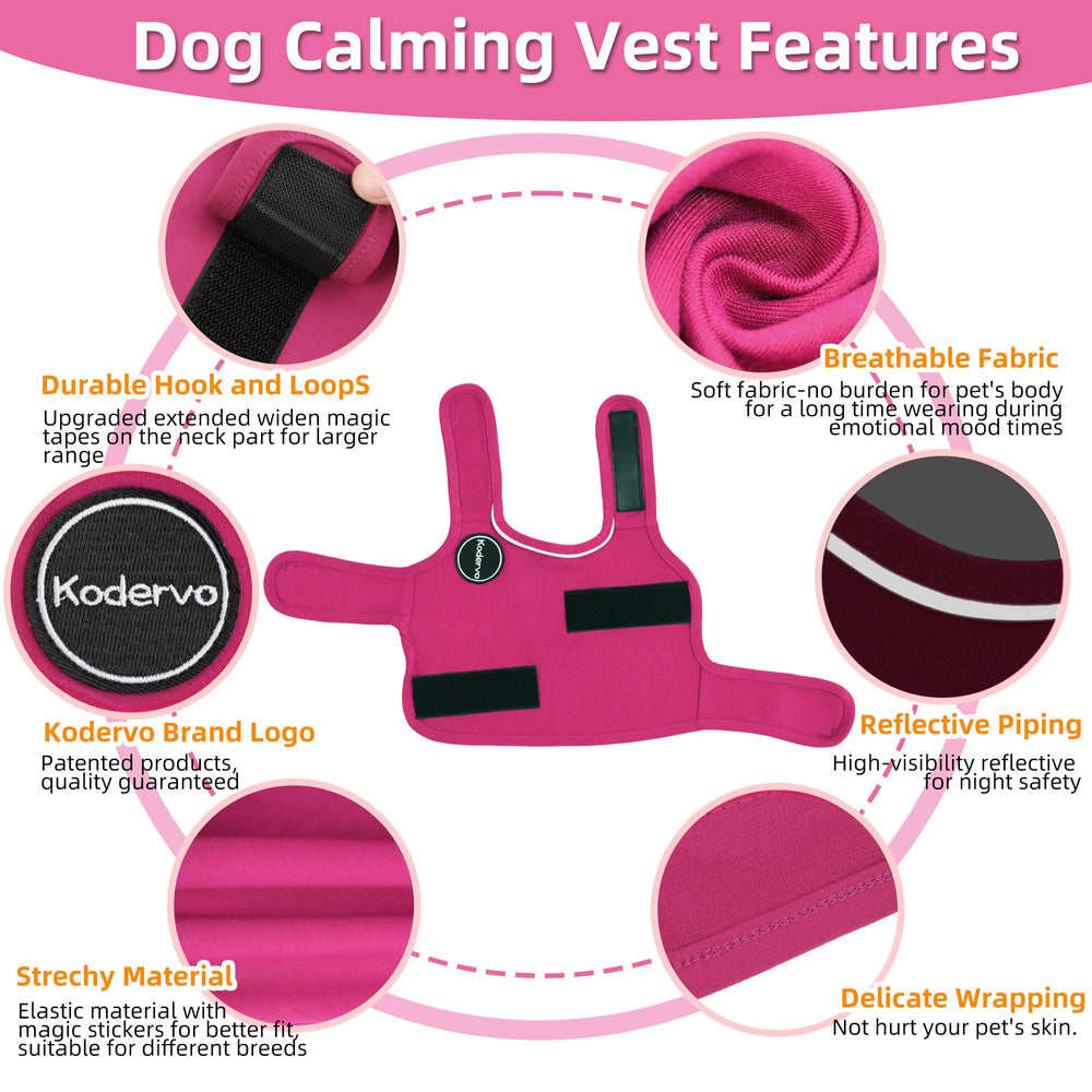 Kodervo dog anxiety jacket side wear showing adjustable fit for movement.