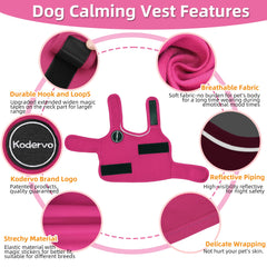 Kodervo dog anxiety jacket skin-friendly fabric supports comfortable wear.
