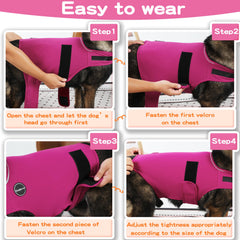 Kodervo dog anxiety jacket small size worn by model for fit.