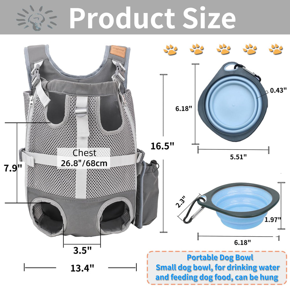 Kodervo adjustable-fit straps ensure a comfortable, snug carry for dogs 8.8–22 lbs.