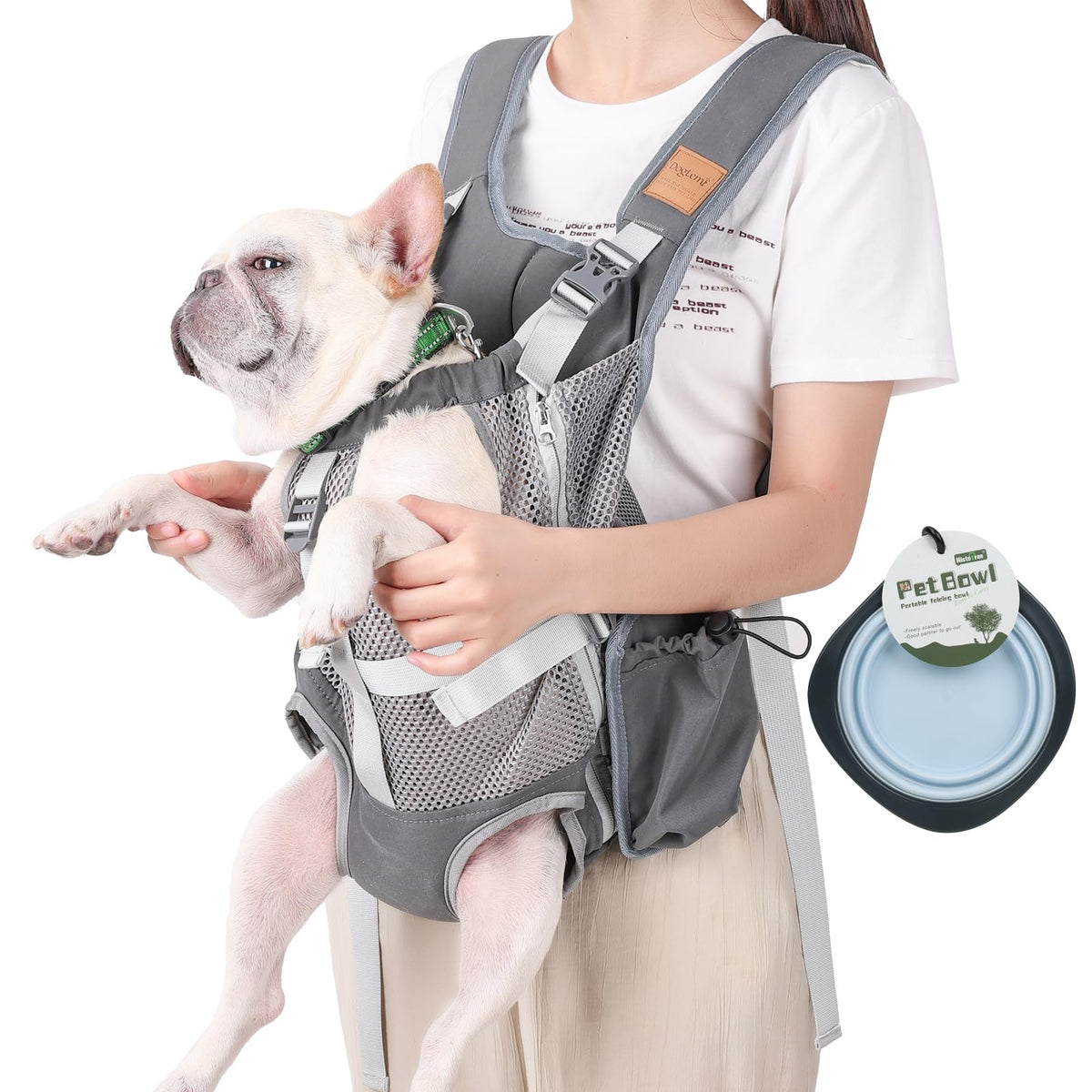 Kodervo dog carrier backpack head opening showcases scenic views while keeping small dogs secure.