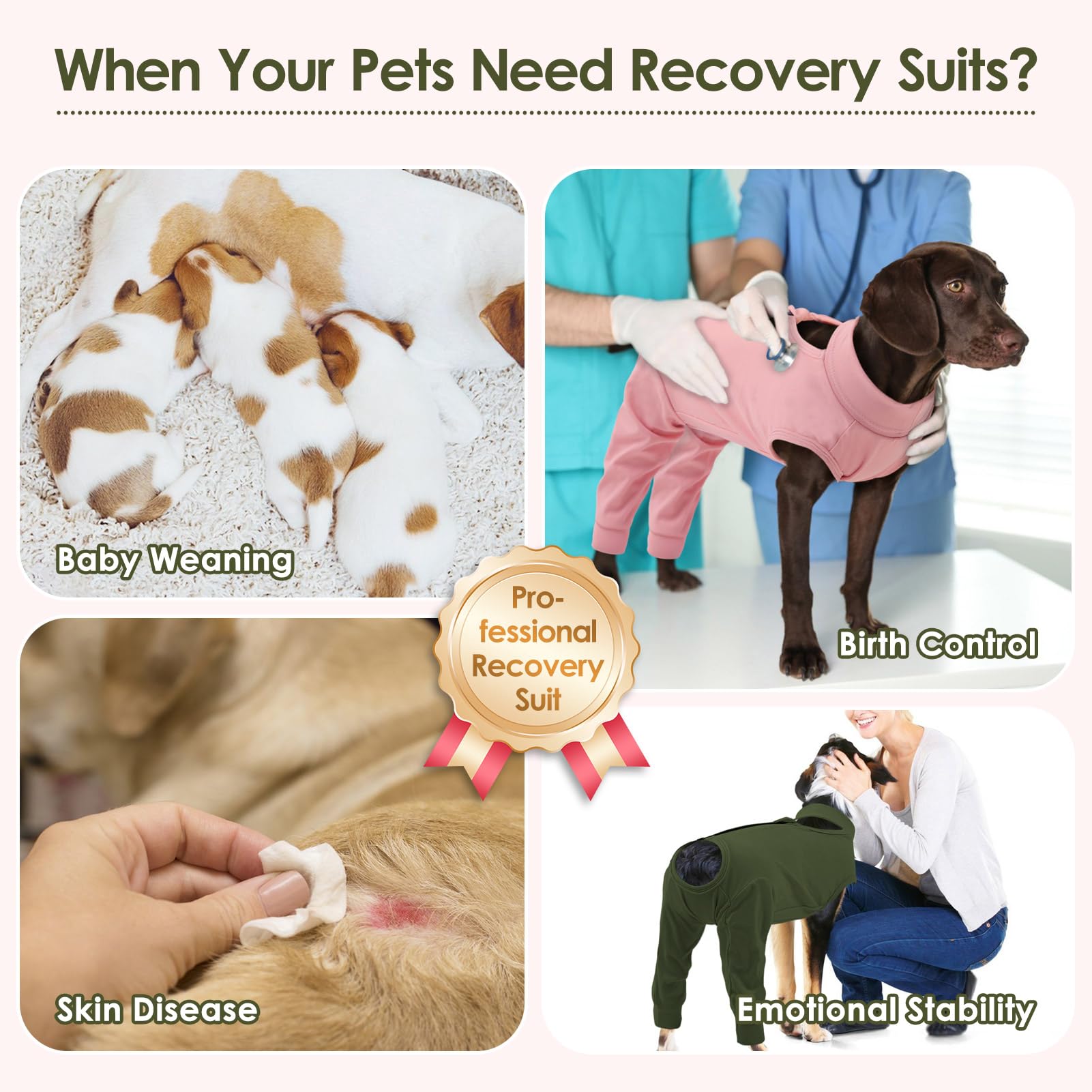 KOESON breathable recovery fabric keeps dogs cool and secure
