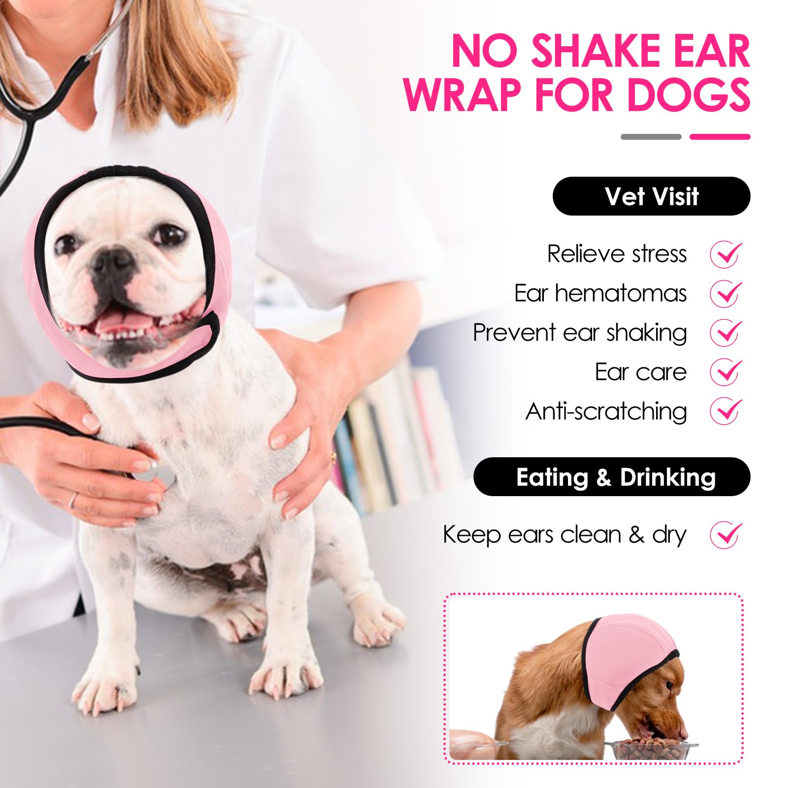 KOESON dog calming hoodie in-use during car ride for nervous dogs.