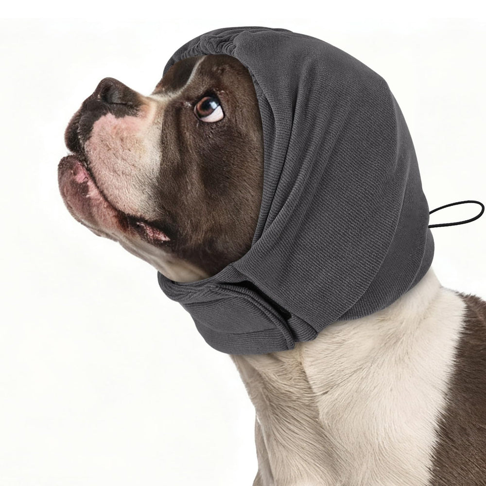 KOESON dog calming hoodie close-up showing ultra-soft fabric for calm, noise reduction