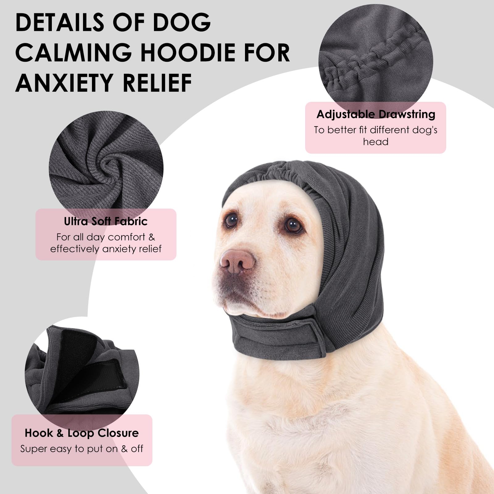 KOESON dog ear wrap secure-fit top-strap demonstrates slip-proof adjustable comfort