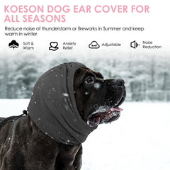 KOESON dog head wrap aids grooming and drying with fuss-free comfort