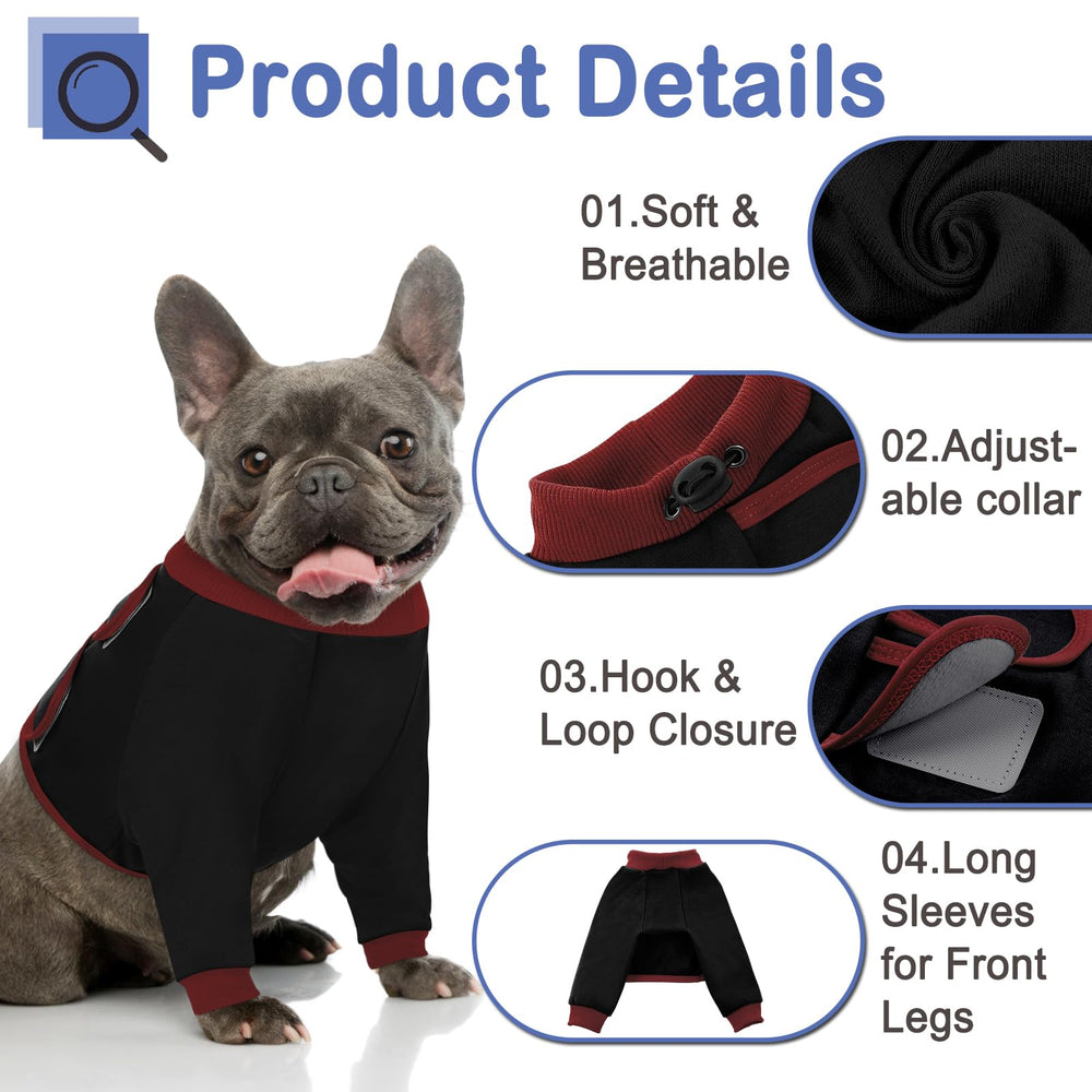KOESON dog recovery sleeve adjustable closure demonstrates snug fit and customizable support.