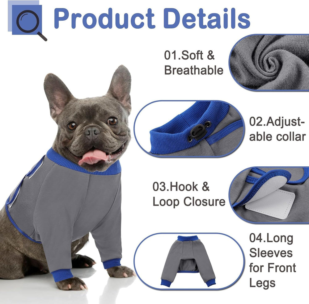 KOESON dog recovery sleeve back-closure adjustable fit supports comfortable post-surgery wear.