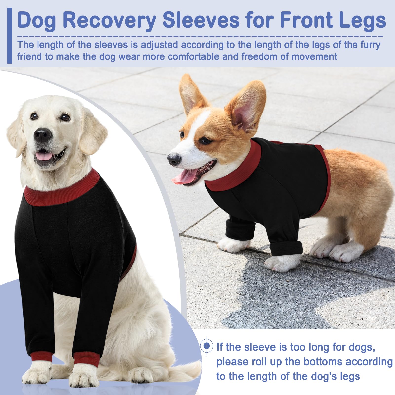 KOESON dog recovery sleeve cone-alternative helps prevent licking while remaining comfortable.