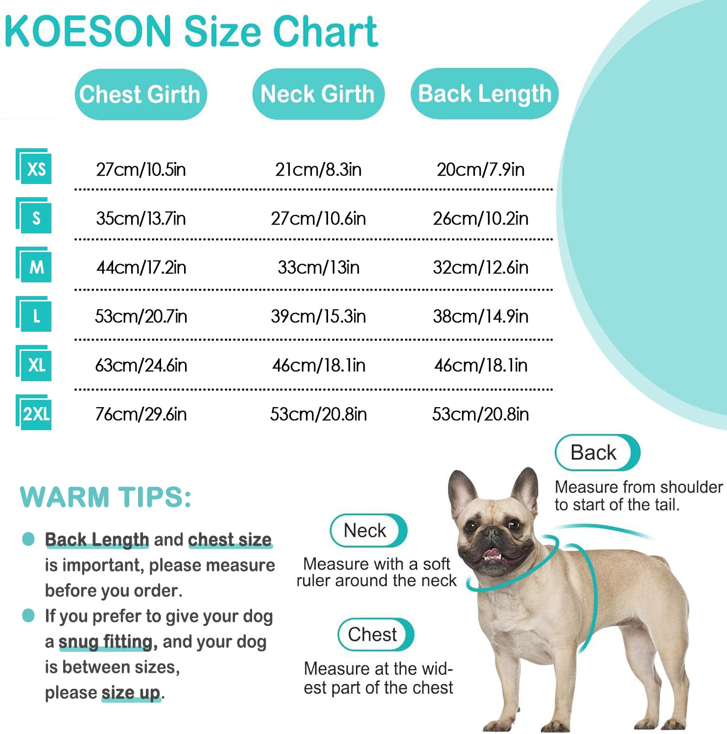 KOESON dog recovery shirt with leg and tail brims supports secure wear and movement.