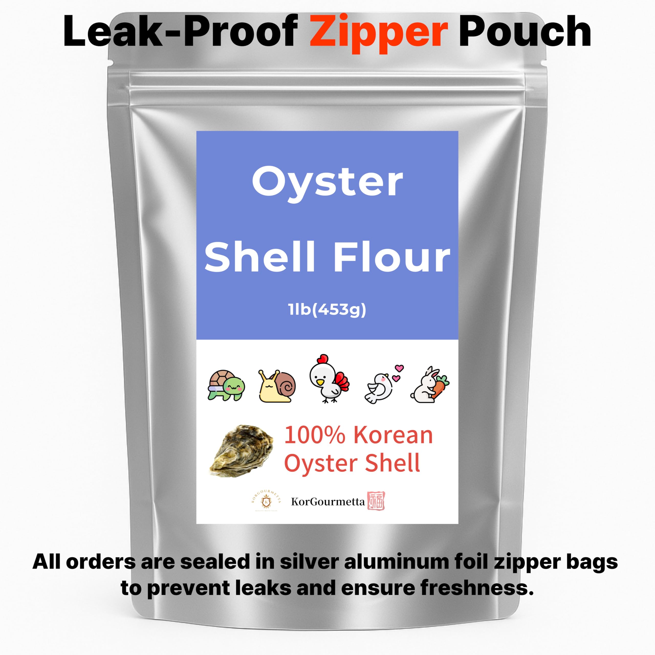 KorGourmetta oyster shell flour used in a reptile habitat as a calcium source.