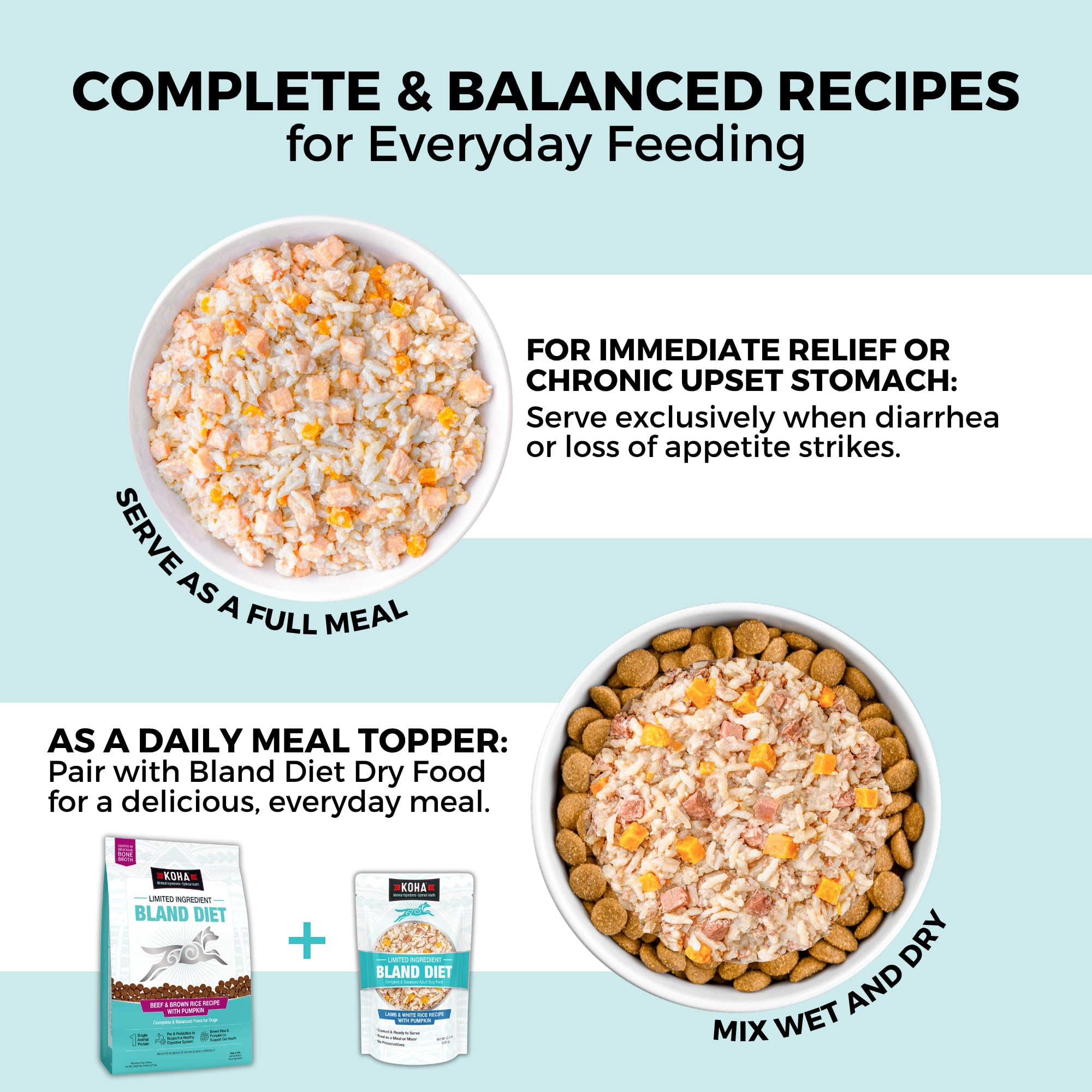 KOHA Bland Diet serving spoon ready to portion gentle meals