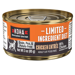 KOHA limited ingredient diet chicken pate pack front showing grain-free single-protein cat food