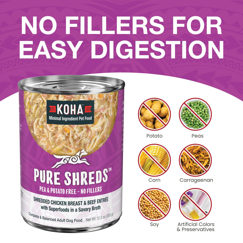 KOHA Pure Shreds low-fat meal portion suitable for weight management