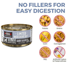 KOHA rabbit pate pumpkin and cranberries illustrate digestion support and urinary health.