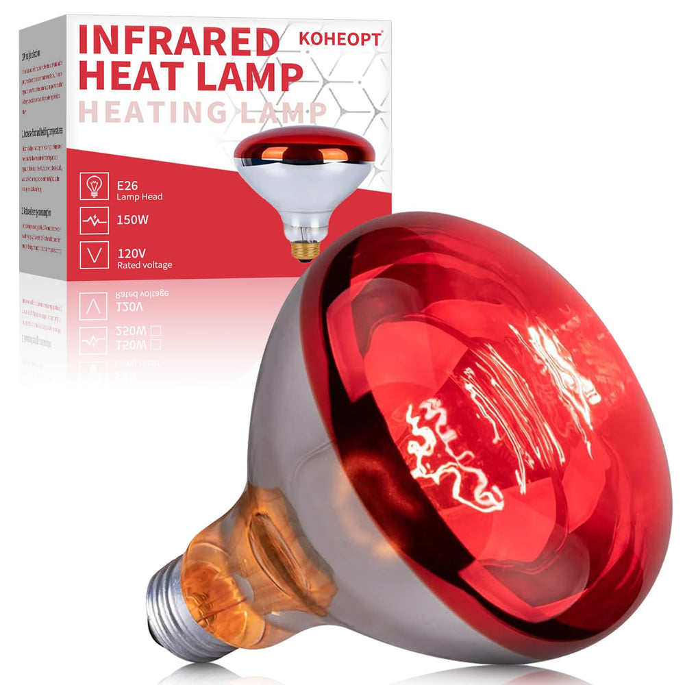 KOHEOPT 150W R40 heat lamp with coated emitter delivering efficient radiant warmth