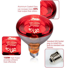 KOHEOPT pet and reptile heat lamp keeps enclosures warm and dry