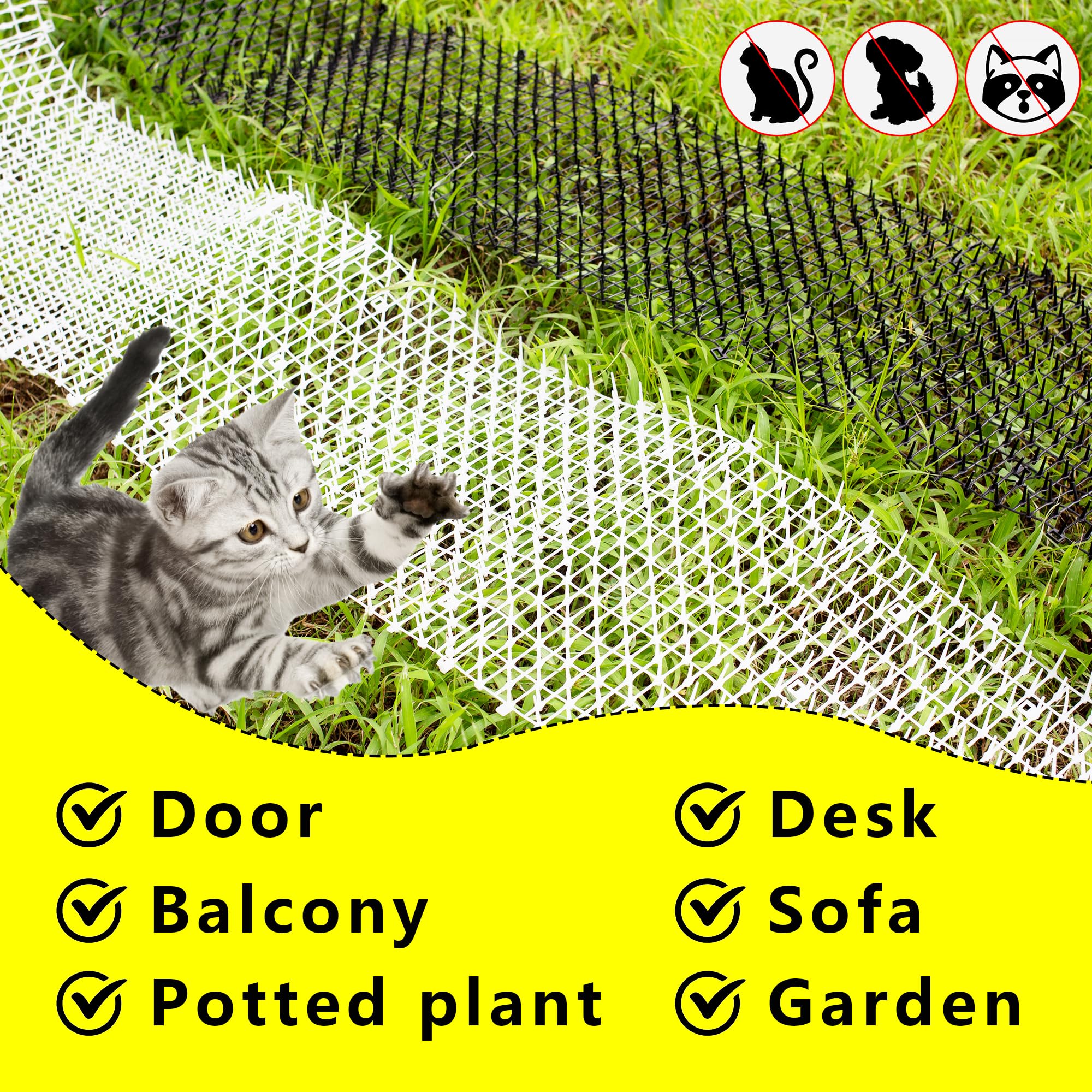 KOKMEYA Pet Repellent Mat includes 8 stakes and 8 ties
