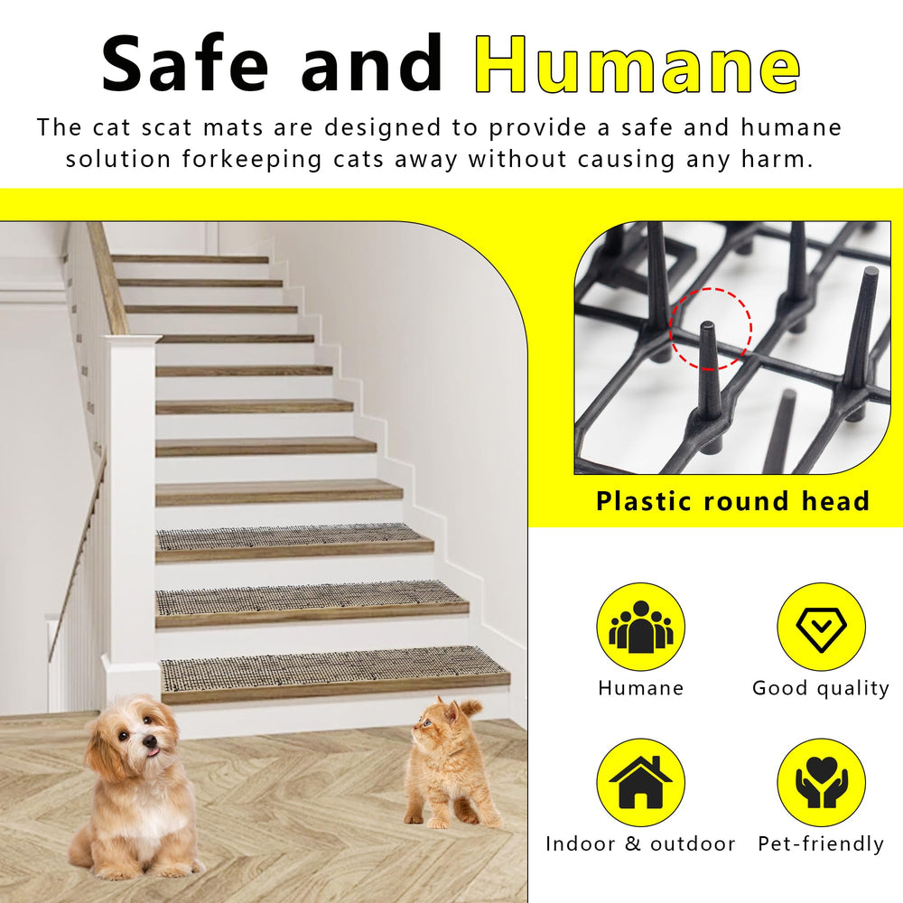 KOKMEYA Pet Repellent Mat installation closeup highlights convenient clips and ties