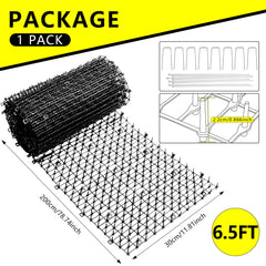 KOKMEYA Pet Repellent Mat side view with stakes demonstrates easy setup